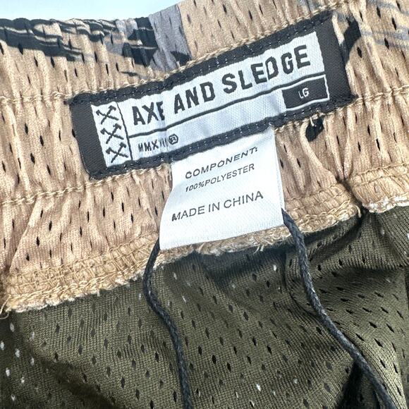 AAR Men's Brown Cliffside Camo Mesh Shorts Size L - Picture 9 of 12